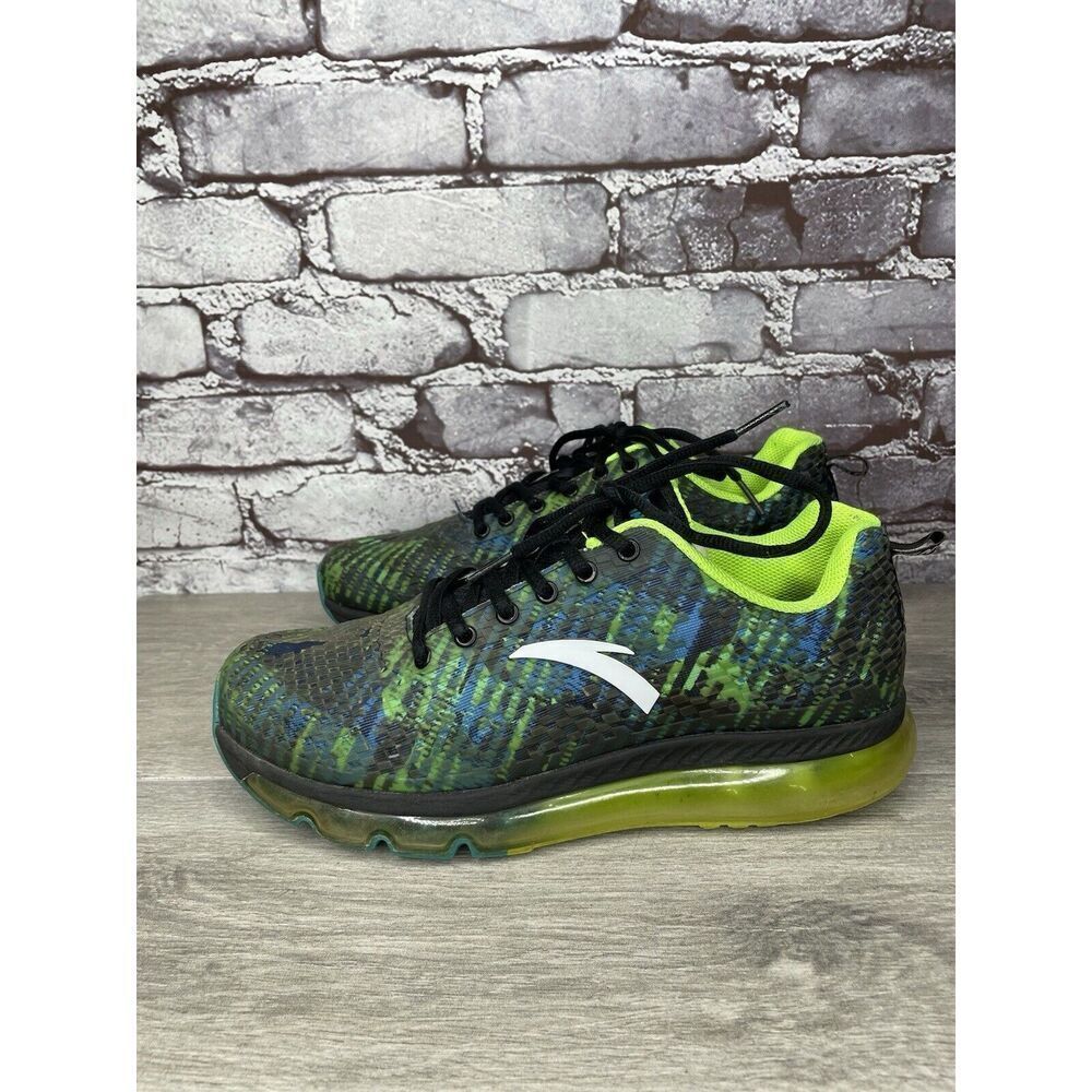 Anta Green Blue Synthetic Lace Up Gym Basketball Shoes Men’s Sz 42.5EU/9M US